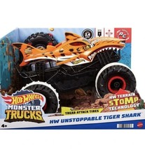 Hot Wheels Monster Trucks Unstoppable Tiger Shark Vehicle - £50.58 GBP
