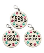 Three (3) of Dog Mom Paw Print Keychains - $14.73
