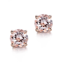 2.00 CTTW .925 Sterling Silver Stud Earrings - New - Champagne - £11.91 GBP