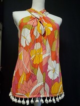 Trina Turk Multicolor Halter Tropical Top Shirt Blouse Size Small NWT - $48.95