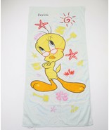 Vintage Looney Tunes Florida Tweety Bird Spell Out Terry Cloth Beach Bat... - $34.60