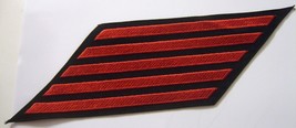 Usn Hashmarks MALE-5 Stripes Red On Black 20 Years Service Cpo&#39;s E-7 To E9 - £5.89 GBP