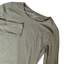 Nine West Women&#39;s Soft Spun Blouse Top Size Small Hunter Green Long Sleeve - $13.99