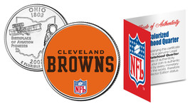 Cleveland Browns Nfl Ohio U.S. Statehood Quarter U.S. Coin * Licensed * - £6.86 GBP