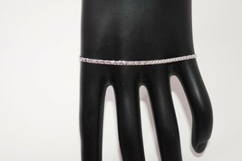 Monet Silver Tone 9&quot; Tennis Bracelet - £16.07 GBP
