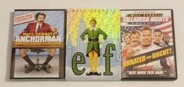 Anchorman: The Legend of Ron Burgundy (Sealed), Elf &amp; Talladega Nights DVD - £5.76 GBP