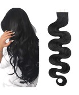 SEGO Tape in Hair Extensions Wavy 16 Inch Natural 100% Remy Human Black ... - $742.14 MXN