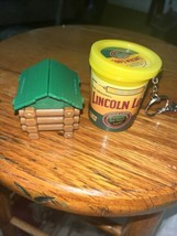 Hasbro Mini Lincoln Logs Keychain Keyring 1999 Vintage  Complete - £15.81 GBP