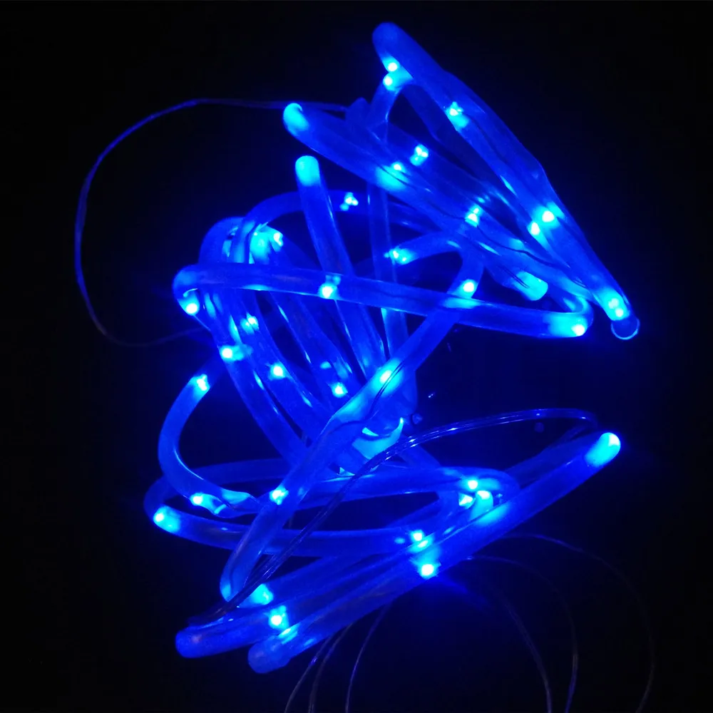 12M 100leds Solar LED String Lights Outdoor 4 Colors Rope  Led String Solar Powe - £108.88 GBP