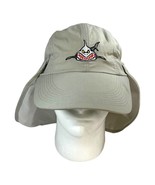 Trident Shark Attack Long Bill Fishing Sun Hat Neck Flap Protector Beige... - $23.36