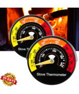 2 Pack Wood Stove Thermometer Magnetic Oven Pipe Temperature Gauge For F... - $23.54 CAD