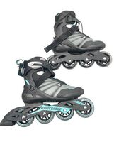 Rollerblade Women Inline Skate 07958700821 Zetrablade Black Blue Size 7 M - $79.20