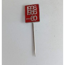 Vintage 1906-1966 Red &amp; Silver German Stick Lapel Pin - £3.49 GBP