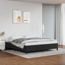 Bed Frame Black 75% polyvinyl chloride, 5% cotton, 20% polyester - $343.36 CAD