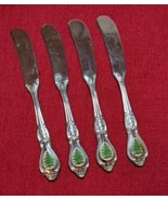 Spode Christmas Tree Set of 4 Butter Spreaders Cocktail SS Wallace - $18.69