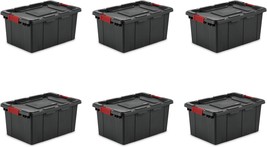 Black Lid And Base With Racer Red Latches, 15 Gallon/57 Liter Industrial, Pack. - $98.92