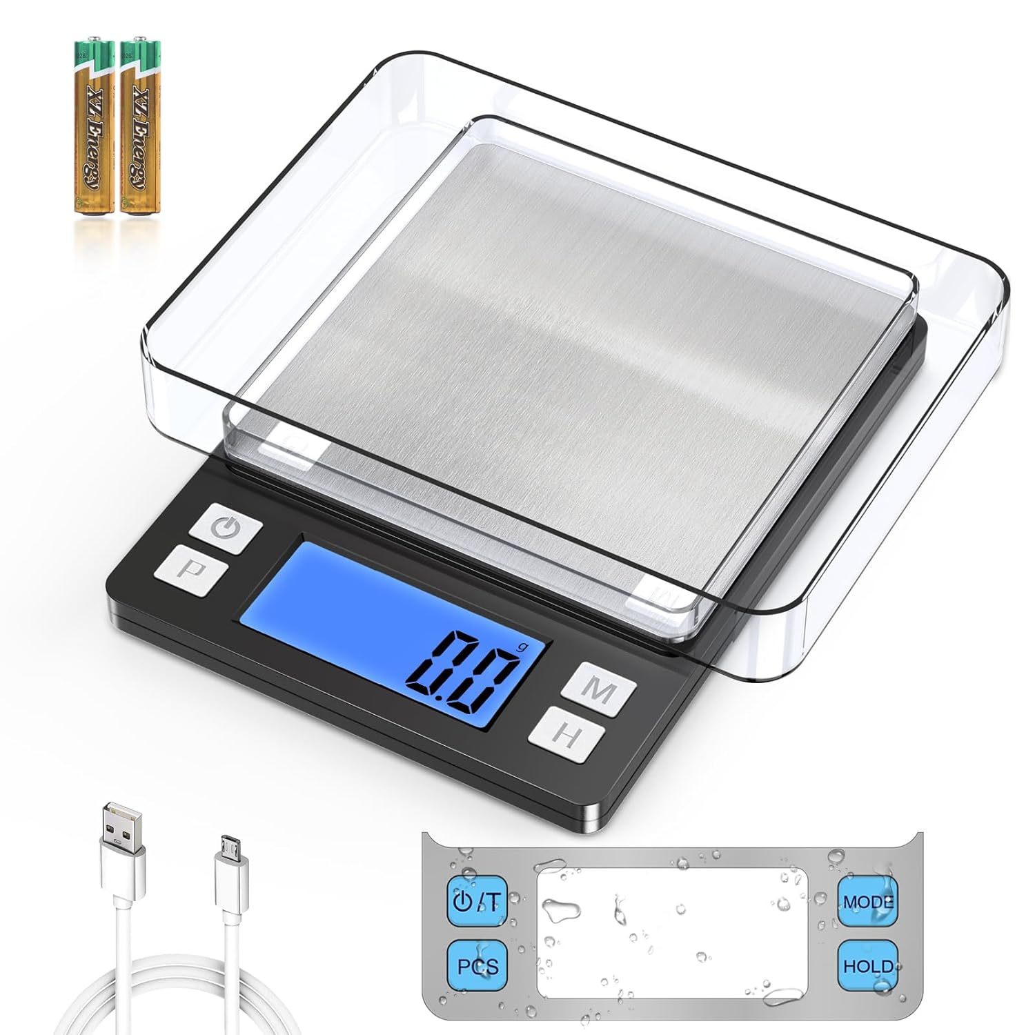 Bomata Upgraded Small Food Scale With New Hold Function And, Jewelry. Bl... - $31.95