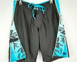 Nike Men&#39;s Board Shorts Size 32 Black Floral TW12 - $9.89