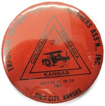 1984 Bird City Kansas Antique Engine Thresher Show Vtg Button Pin Pinback Brooch - £19.32 GBP