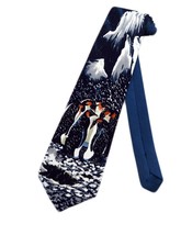 Brother&#39;s Mens Penguins Arctic Necktie - Black - One Size Neck Tie - £11.55 GBP