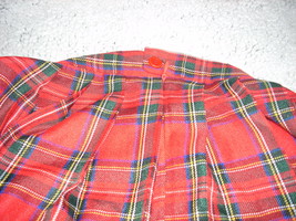 womens skirt red plaid pleated nwot size Large - £15.61 GBP