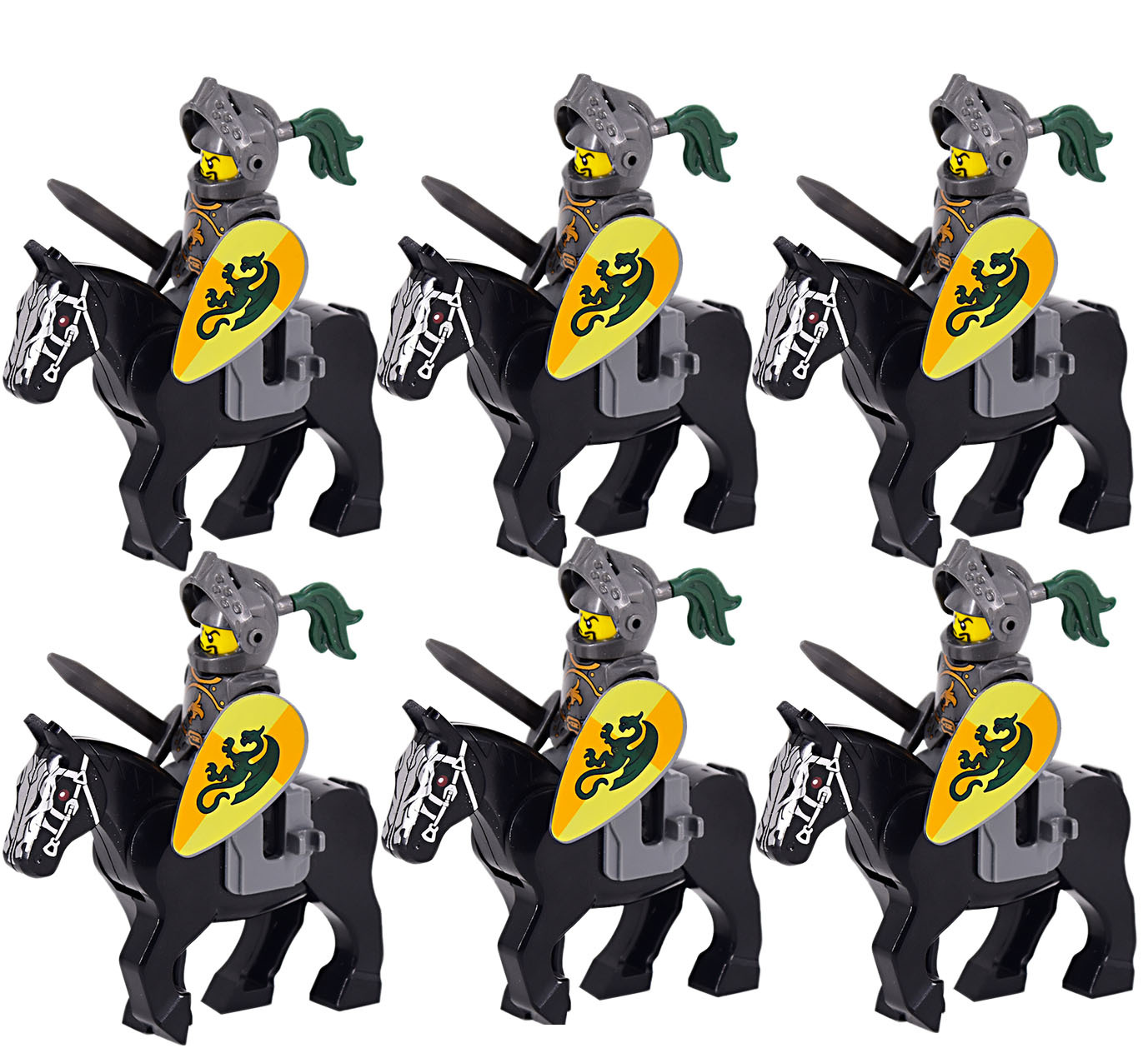 Medieval Castle Mounted Dragon Knights Set C 12 Minifigures Lot