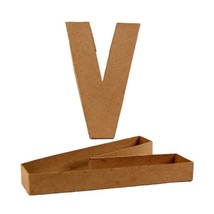 Country Love Crafts 8.25-inch/ 20.5cm Letter V Shaped Box Papier Mache  - $5.00