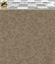 Dungeon Flooring Design 029 Stone Brick DIY 28mm Miniature Decals - $6.93