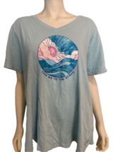 NWT Life Is Good Blue V Neck T Shirt &quot;Take Me to The Ocean&quot; Size XXXL - $27.54