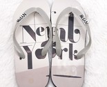 NYPW Women&#39;s &quot;NEW YORK CITY GRAPHICS&quot; Thong Flip Flops ~ (Size Small 5- ... - $13.99