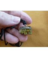 an-ele-23 Elephant Tiger&#39;s eye simple carving PENDANT necklace gemstone ... - $146.35 MXN