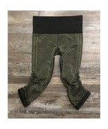 Lululemon Size 4 Green &amp; Black Chevron Flow Crop Athletic Leggings - £20.71 GBP