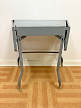Vintage INDUSTRIAL TYPEWRITER TABLE drop leaf metal mid century rolling ... - $1,522.72 MXN