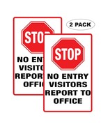 2x No Entry Design Visitors to Office 001 6 Mil Vinyl Decals - Indoor or... - $7.87