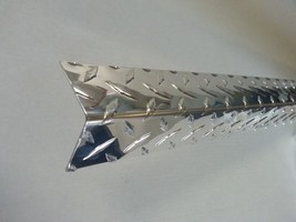 1 Pc of  1/8" Aluminum Diamond Plate Corner Guards Angle 1" x 2" x 24" - £64.41 GBP