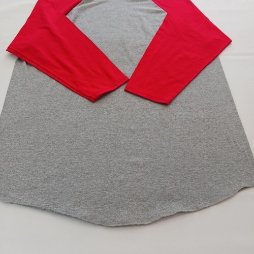 Augusta Sportswear Men's Red & Gray Cotton Blend Reglan T-Shirt Adult Size XL  Item image 7