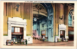 The Lobby Union Station Kansas City Missouri Postcard - £5.40 GBP