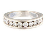 Unisex Wedding band 14kt White Gold 371438 - $699.00