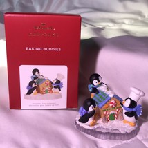 Hallmark 2021 Baking Buddies Playful Penguins Gingerbread House Gumdrop Ornament - £31.93 GBP