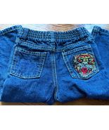 Y2K Ed Hardy Tiger Embroidered Jeans Size 24 Months Elastic Back Tiger B... - $111.74 CAD