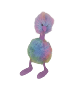 JellyCat London Rainbow Pom Pom Ostrich Plush 16&quot; Stuffed Animal - $14.84