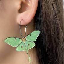 Beautiful Double Butterfly Earrings Spring Summer Girls Multicolor Big R... - $10.02
