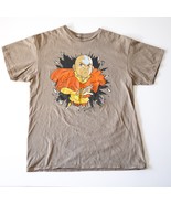 Last Air Bender Avatar T Shirt Nickelodeon Cartoon Tan Orange Size Large - £5.82 GBP