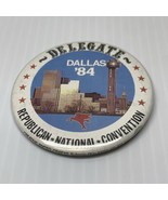 Delegate 1984 Republican National Convention Dallas Pinback Button Elect... - $9.89