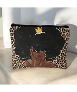 Vibrant Afrocentric Girl Queen Makeup Bag for Travel &amp; Toiletries - $7.87