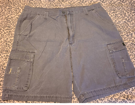 Wrangler Cargo Shorts Men&#39;s 3X Regular Fit Flat Front Button Cotton Blen... - $18.49