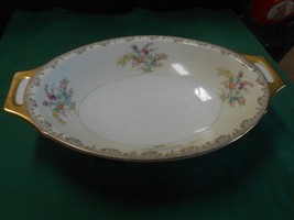 Beautiful MEITO China Handpainted BURBANK ...Double Handle BOWL 11.5&quot; x 7.5&quot; - £13.89 GBP