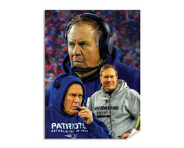 Bill Belichick Head Coach New England Patriots NFL Football Art Print 1AM3 - $24.99+