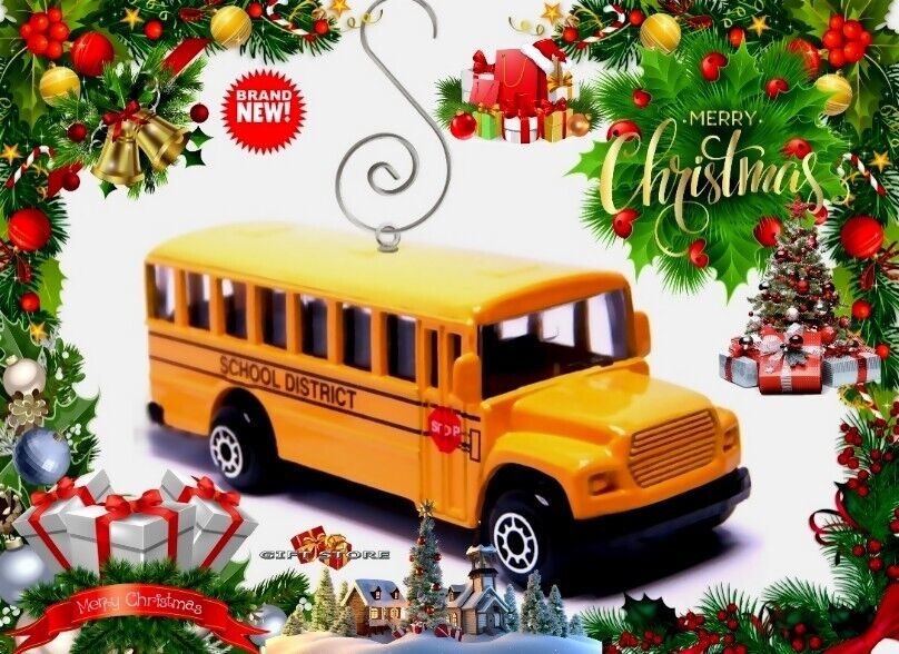 Primary image for  HTF GREAT GIFT CHRISTMAS ORNAMENT YELLOW SCHOOL BUS or FAN SWITCH HANGER 