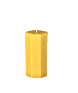 Handmade 100% Pure Beeswax Pillar Candle 6&quot; x 3&quot; Hexagon Form 100% Cotto... - $29.99